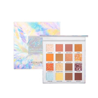 China Waterproof Focallure Most Wanted Profession Cosmetic 16 Colors Makeup Eyeshadow Palette Long-lasting Waterproof Dye Glitter for sale