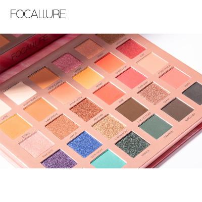 China 2019 Hot FOCALLURE Low Moq Makeup Beauty Color Waterproof Cosmetics Waterproof 30 Color Eyeshadow Palette With Mirror for sale