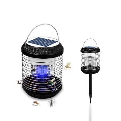 China Led Solar Power Outdoor Camping Multifunctional Electronic Insect Trap Rechargeable Bug Zapper Mosquito Killer Lamp Te koop