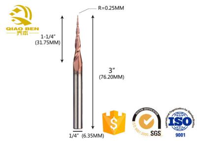 China High Speed Tapered End Mill Cutter Full Edge Seismic Design For Wood Milling for sale