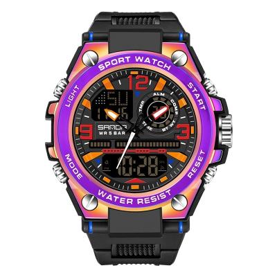 China Multi Functional Military Watch Men's Automatic Dual Date Digital Date Display Waterproof Luminous Magic Sports Watch for sale