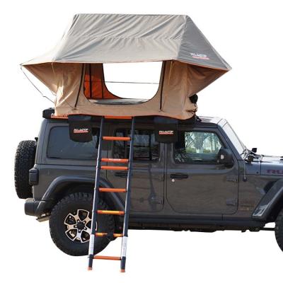 China Straight Tying Type Customized Waterproof Camping 4x4 Car Roof Top Tent Large Shell Roof Top Soft Canvas Outdoor Space For Sale for sale