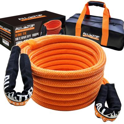 China Kinetic Heavy Duty Rope 4WD Vehicle Towing Recovery Rope 4x4 Off Road Bungee Nylon Car Rope For Emergency for sale