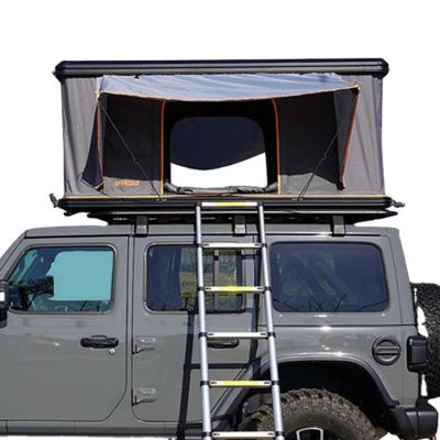 China Custom 2 or 3 Person Large Space Camouflage Game / Field Waterproof Aluminum Roof Top Tent Hard Shell Pop Up Car Roof Tent for sale