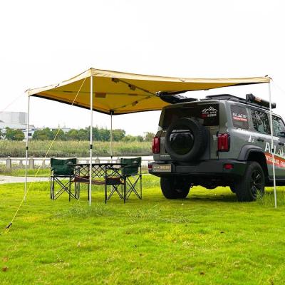 China Bracing type customized 270 degree 2 or 3 person high quality waterproof car sunshade portable aluminum side tent for diagonal camping and on land for sale