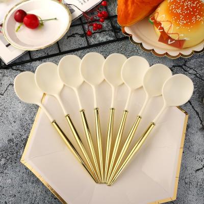 China Wholesale Price 20cm Knife 7.87inch Plastic Fork Spoon Food Grade Plastic Disposable Spoon Material for sale