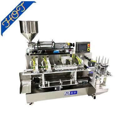 China Automachine food premade given bags pouch forming making machine four horizontal 4 side station doypack for sale