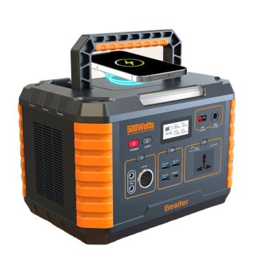 China Type C 500W Portable Power Station Lithium Battery Backup Power Source For Outdoor Camping Generator for sale