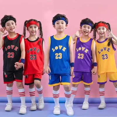 China Basketball Kids Reversible Singlets Antibacterial Custom Wholesale Retro Design Sublimation Invests Kit Set Shirt Men Basketball Uniform Tank Top for sale