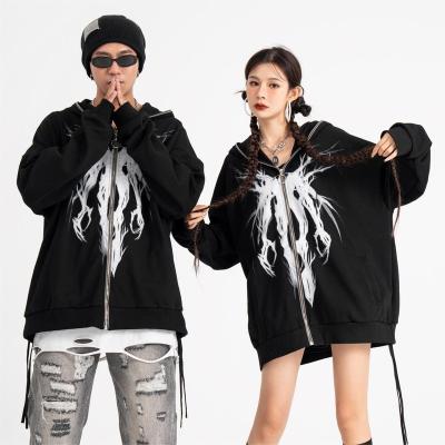 China 2023 Streetwear Hip Hop Hoodie Full Zip New High Quality Wholesale QUICK DRY Oversized Skateboard For Youth for sale