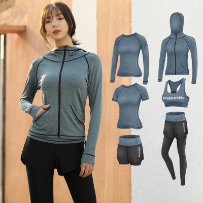 China Breathable Thin Windproof Sunscreen Sports Clothing Yoga Jacket Hooded Sportswear For Women for sale