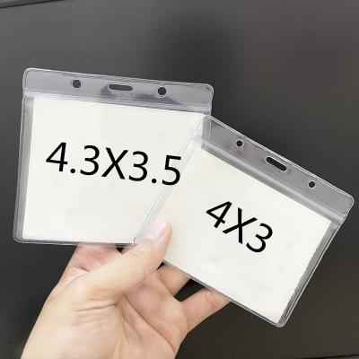 China 100% Factory Direct Selling Clear PVC Clear Soft Plastic Eco-friendly 3x4 ID Badge Waterproof ID Badge Card Holders for sale