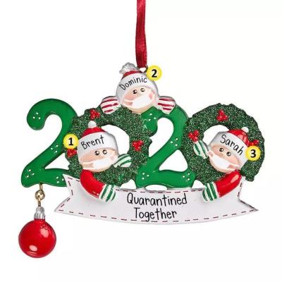 China Popular 2020 Christmas Gift Christmas Ornaments Quarantine Personalized Christmas Tree Ornament Survived Ornaments Holiday Decorations Christmas Gifts for sale