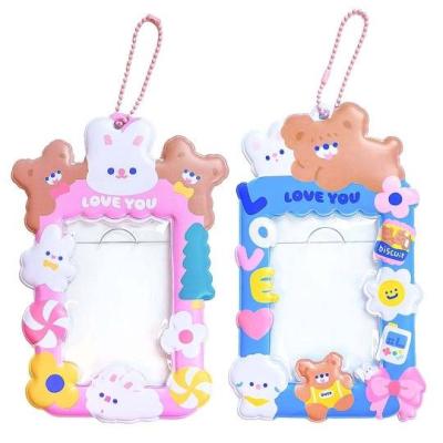 China Cute Fashion kpop Star PVC Photo Card Holder Korea Star Photo Card Holders for sale