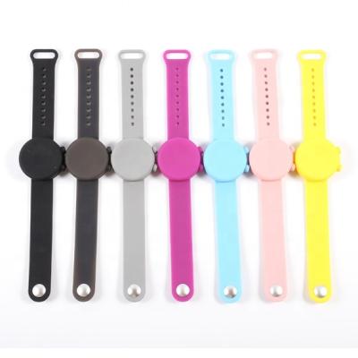 China Europe Hand Sanitizer Silicone Wristband Gel Silicone Wristbands Watch Box Custom Logo for sale