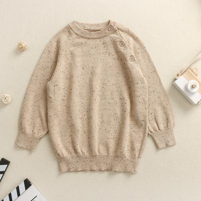 China Baby Breathable Warm Knitwear Long Neck Tour Sleeve Colored Dots Kids Pullover Sweaters for sale