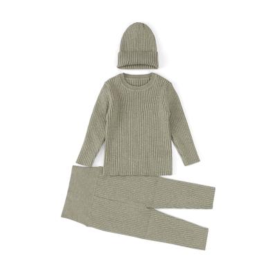 China Baby Clothes Winter Wool Breathable Newborn Suit 3 Pieces Sets Boutique Clothes Knitted Tracksuits Wholesale for sale