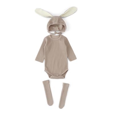 China High Quality Baby Breathable Infant Rompersuit 3 Piece Comfortable Cotton Toddler Clothing Suits Summer Sleeves for sale