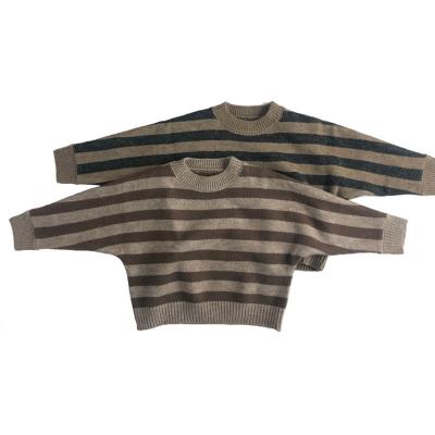 China New Fashion Design Baby Sweater Cotton Breathable Striped Sweater Girl Casual Sweater for sale