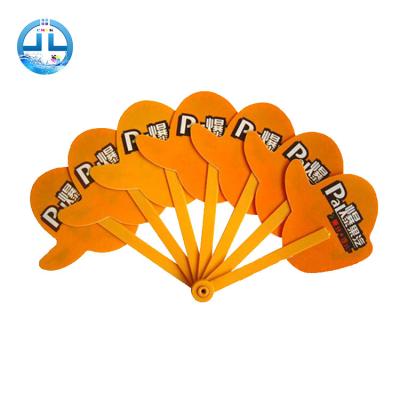 China Cheap Promotion China Price Hand Held Plastic Folding PP Hand Fan With Custom Printing for sale