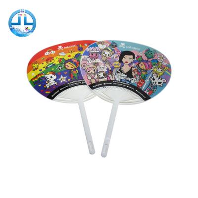 China China Factory Supply Customized Printing Large PP Plastic Hand Fan Advertising PP Hand Fan for sale