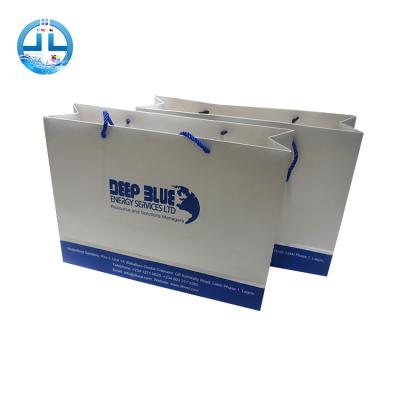 China Logo Customized Recyclable Stand Up Paper Gift Bag Shopping Paper Bag For Clothing Or Shoe for sale