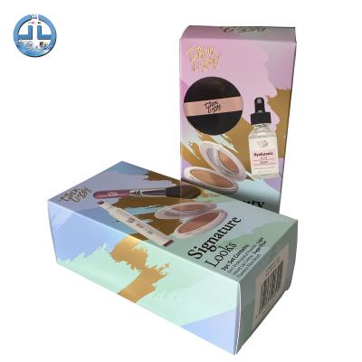 China Recyclable Custom Design Small Packaging Paper Box For Makeup Set Cosmetic Packaging Box for sale