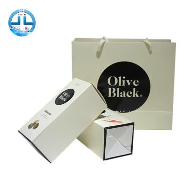 China Disposable Small Folding Paper Box For Food Packaging Garlic Oil Bottle Packing Box for sale