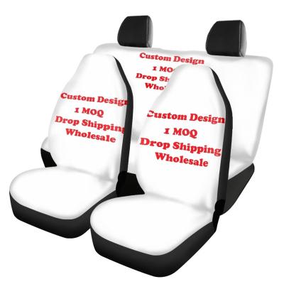 China Comfortable Print On Demand Custom Car Front + Rear Seat Cushion Cover Car Accessories Cozy Car Seat Cover Set Fit For SUV Sedan Truck Vans for sale