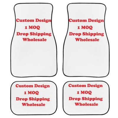 China Easy Cleaned Personalized Customization Four-Piece Set of Car Floor Mats Print On Demand Rubber Car Accessories Fit For SUV Sedan Truck Vans for sale