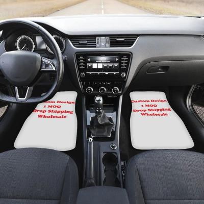 China Easy Cleaned Wholesale Custom 2 Piece Set Of Car Floor Mats Print On Demand Rubber Mat Universal Most Car Easy Installation Washable Mats for sale