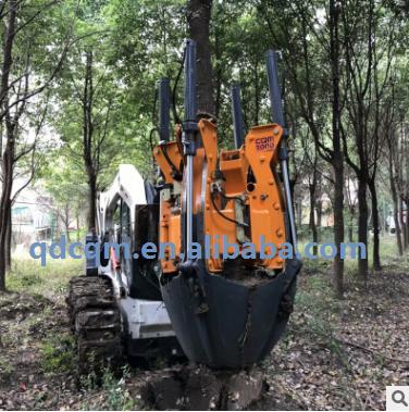 China Garden Shovel Skid Beef Loader Front Part Tree Digging, Uprooting Tree, Tree Transplanting Machine for sale