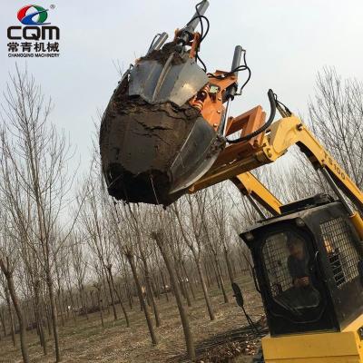 China Garden Shovel Skid Beef Loader Front Part Tree Digging, Uprooting Tree, Tree Transplanting Machine for sale