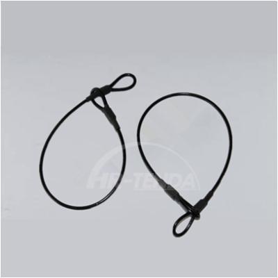 China EAS Loop Lanyard Black Security Tag , Theft Prevention Tags Long Service Life for sale