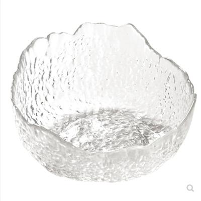 China Viable Online Wholesale Fashion Kitchen Glass Salad Nordic Irregular Fruit Bowl for sale