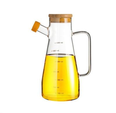 China Good Quality Sustainable Kitchen Cooking With Measuring Sign Oiler Glass Bottle for sale