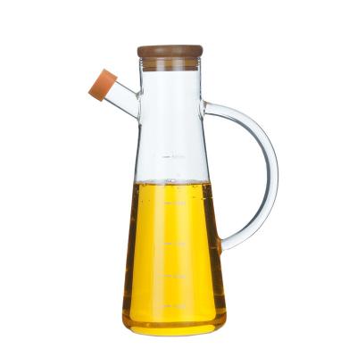 China Viable Made Wholesale China Kitchen Soy Sauce Bottles Glass Oil Pipe Bottle With Scale for sale