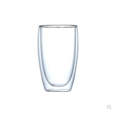 China Factory Price Double Wall Glass Chinese Viable Heat Resistant Transparent Coffee Mug for sale