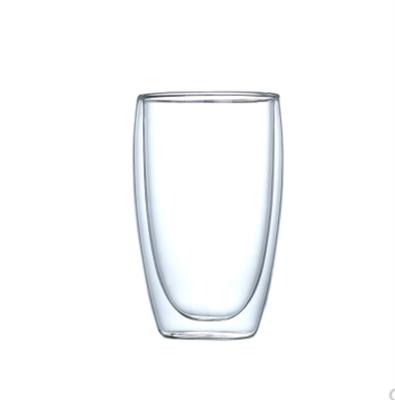 China Viable Online Wholesale Double Wall Heat Resistant Transparent Glass Coffee Mugs for sale