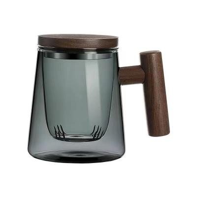 China Viable Factory Wholesale Price Textured Double Wall Glass Drinkware Classy Insulated Teapot for sale