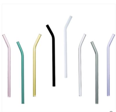 China Manufacturer Wholesale Colorful High Sustainable Borosilicate Sport Use Glass Straw for sale