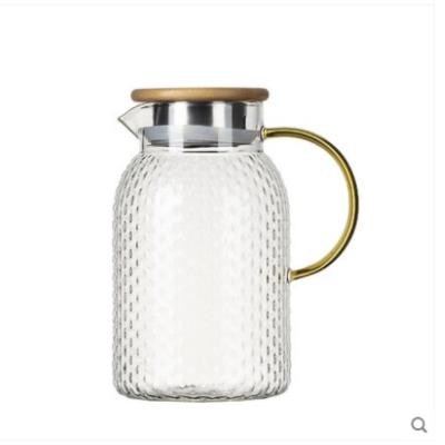 China Factory Price Sustainable Caliber Tall Easy To Clean Glass Coffee Kettle Cold Water Jug for sale