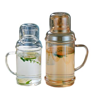 China Exquisite Life Sustainable Vintage Large Capacity Factory Price Cold Water Glass Jug With Lid for sale