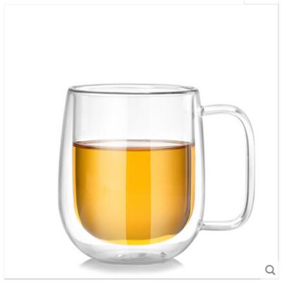 China Sustainable China Factory Double Layer High Temperature Glass Cup for sale