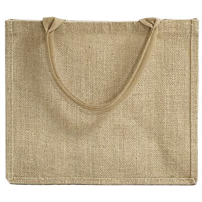 China Compound Grocery Bag Manufacturer Water Resistance PVC Film Canvas Canvas Pouch Jute Tote Shopping Bag for sale