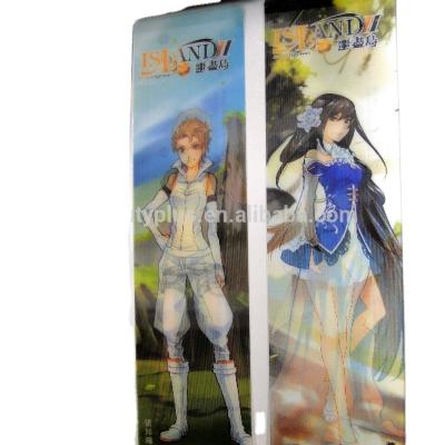 China Custom Promotion Corporate Gift 3D Effect Lenticular Ruler Bookmark for sale