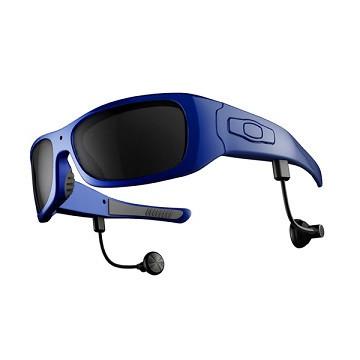 China Blue Round Frame High Definition WIFI Camera glasses With Real Time Video Transfer for sale