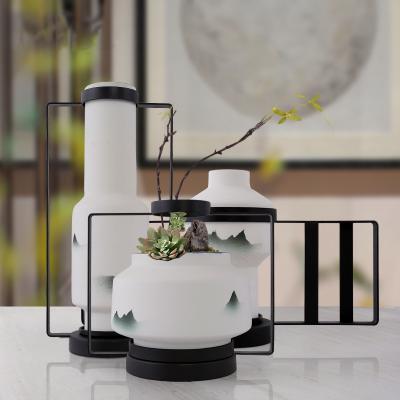 China New New Design Porcelain Vase Chinese White Ceramic Home Indoor Accessories Decorative Flower Pot for sale