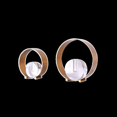 China Round Iron Frame Geometric Vases In Pot Contemporary Light Luxury Minimalist Decor Flower Arrangement Home for sale