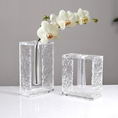 China Acrylic Vase In Pot Plants Flower Arrangement Decor Contemporary Home Living Room New Creative Design for sale